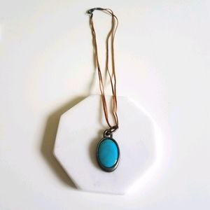 Aqua blue stone necklace